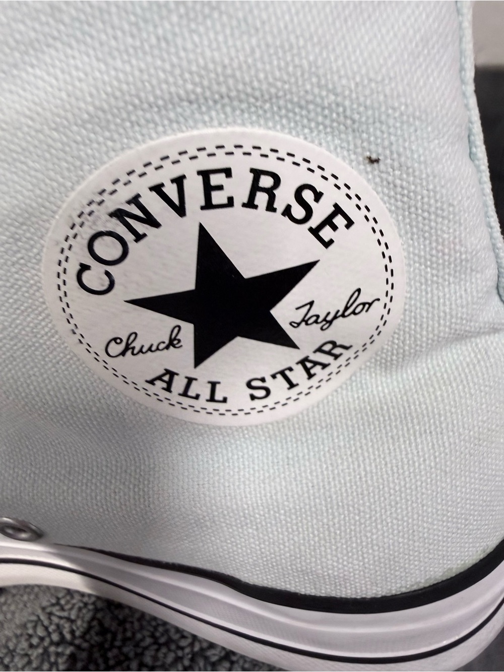 Converse High Top Sneakers in light mint color with Multicolor Patterned Laces - Picture 11 of 16